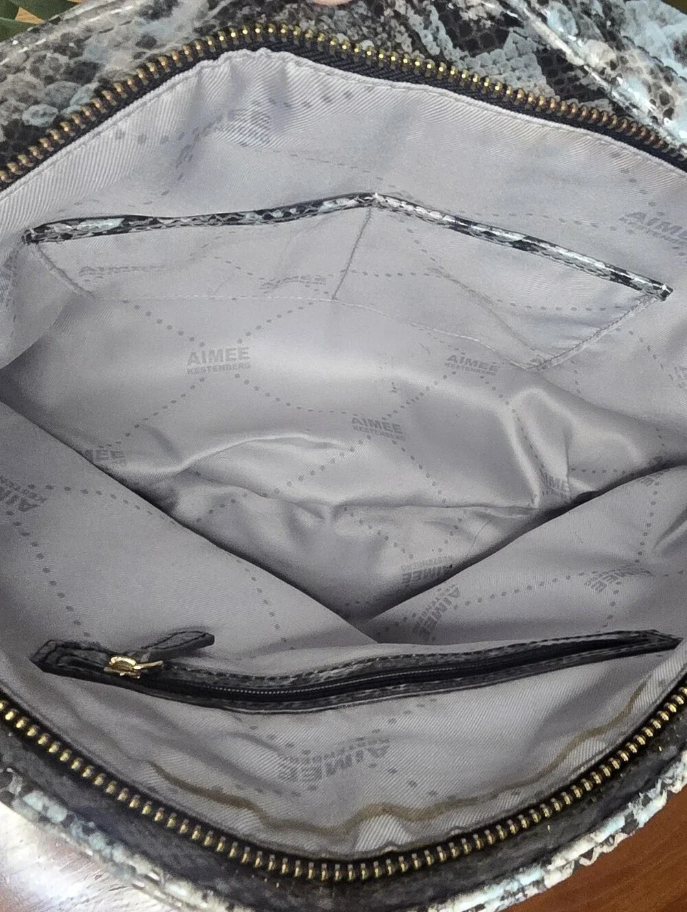 Aimee Kestenberg XL Tuscany Hobo Bag Snakeskin Print